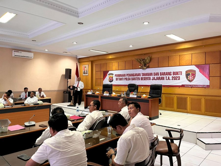 Dirtahti Polda Banten Gelar Sosialisasi Pembinaan Penanganan Tahanan dan Barang Bukti