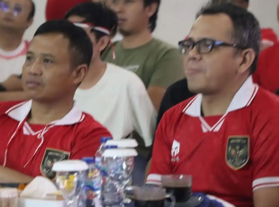 Kapolres Lebak Nobar Piala Asia U-23, Ajak Masyarakat Jaga Kamtibmas