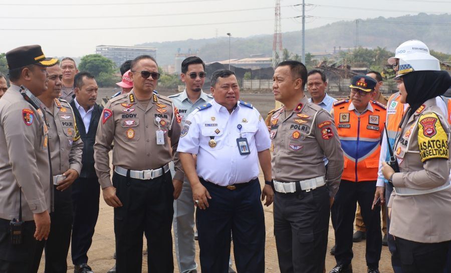 Korlantas Polri Lakukan Pengecekan Kesiapan Nataru Lintas Merak-Bakaheuni