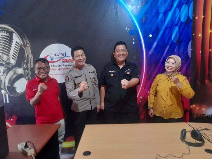 Lewat Talkshow di Radio Gema Nusantara Jaya, Polda Banten Ajak Masyarakat Sukseskan Pemilu 2024