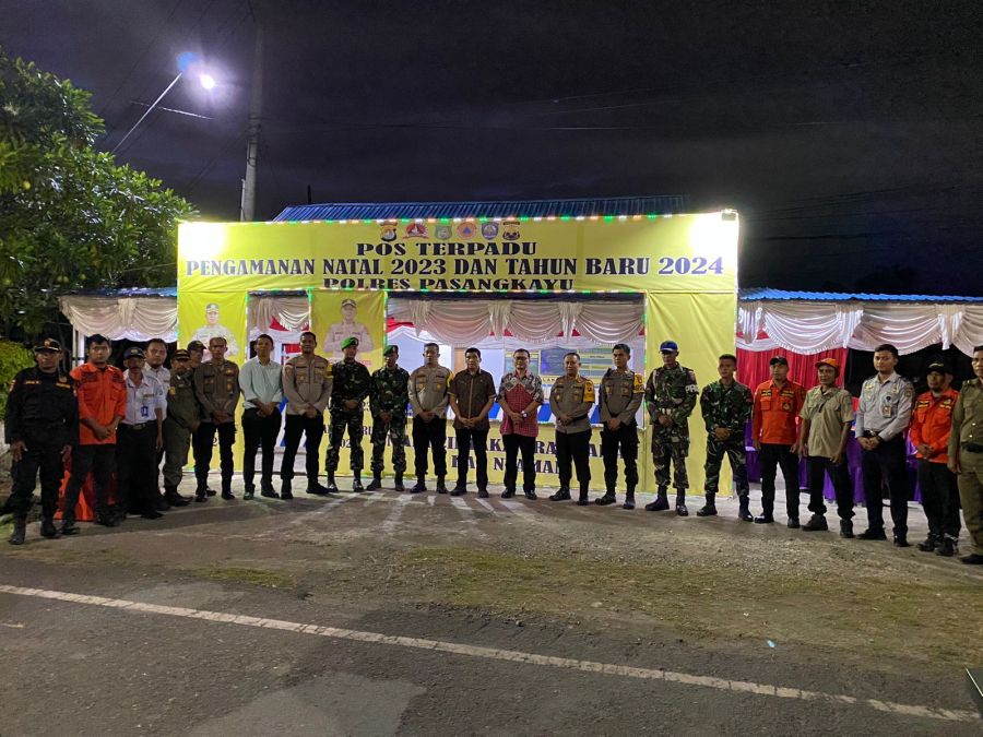 Tim Pamatwil Polda Sulbar Lakukan Cek Kesiapan di Pos Terpadu Bundaran Smart Pasangkayu